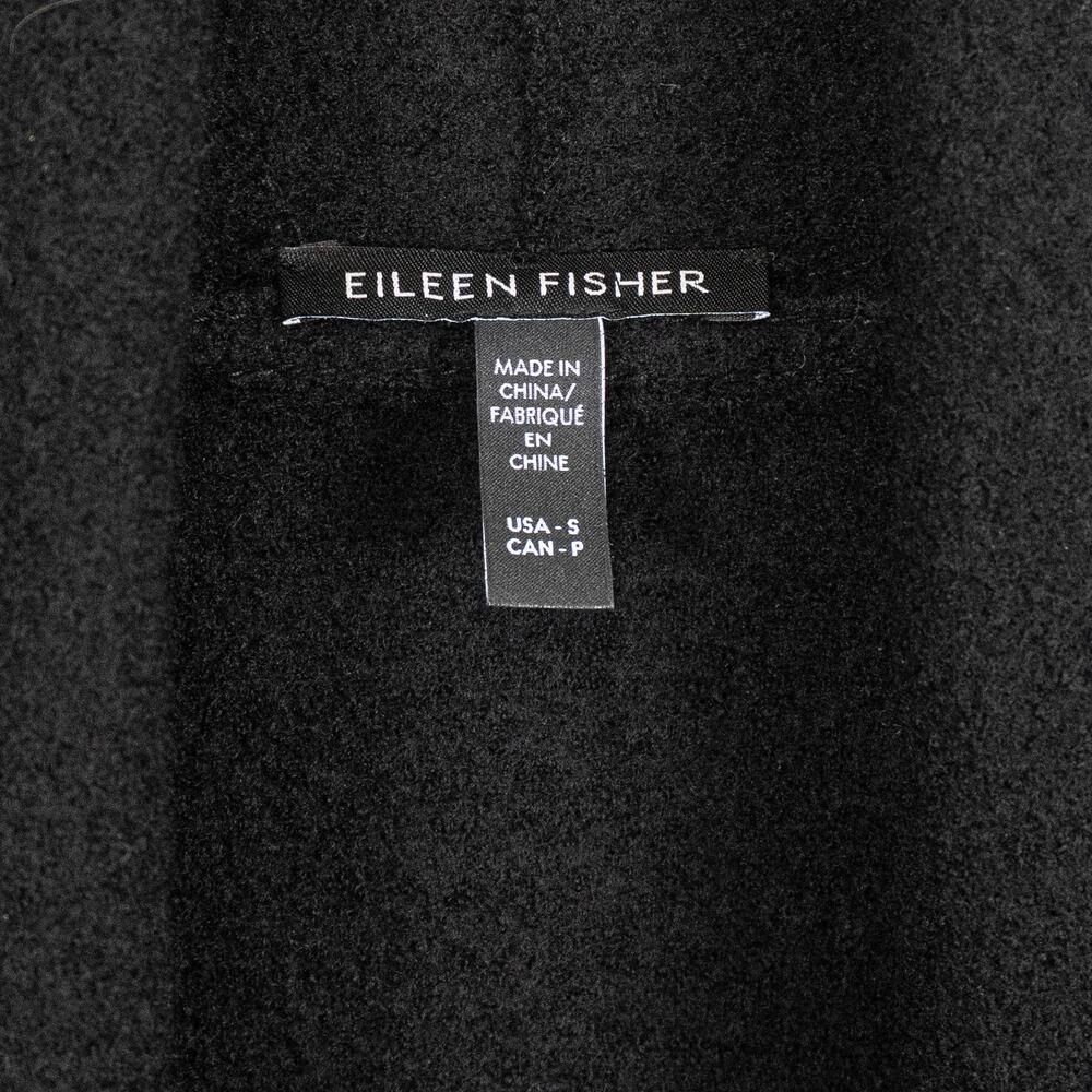 Eileen Fisher Lightweight Boiled Wool Icon Coat in Regenerative wool black - Picture 6 of 11